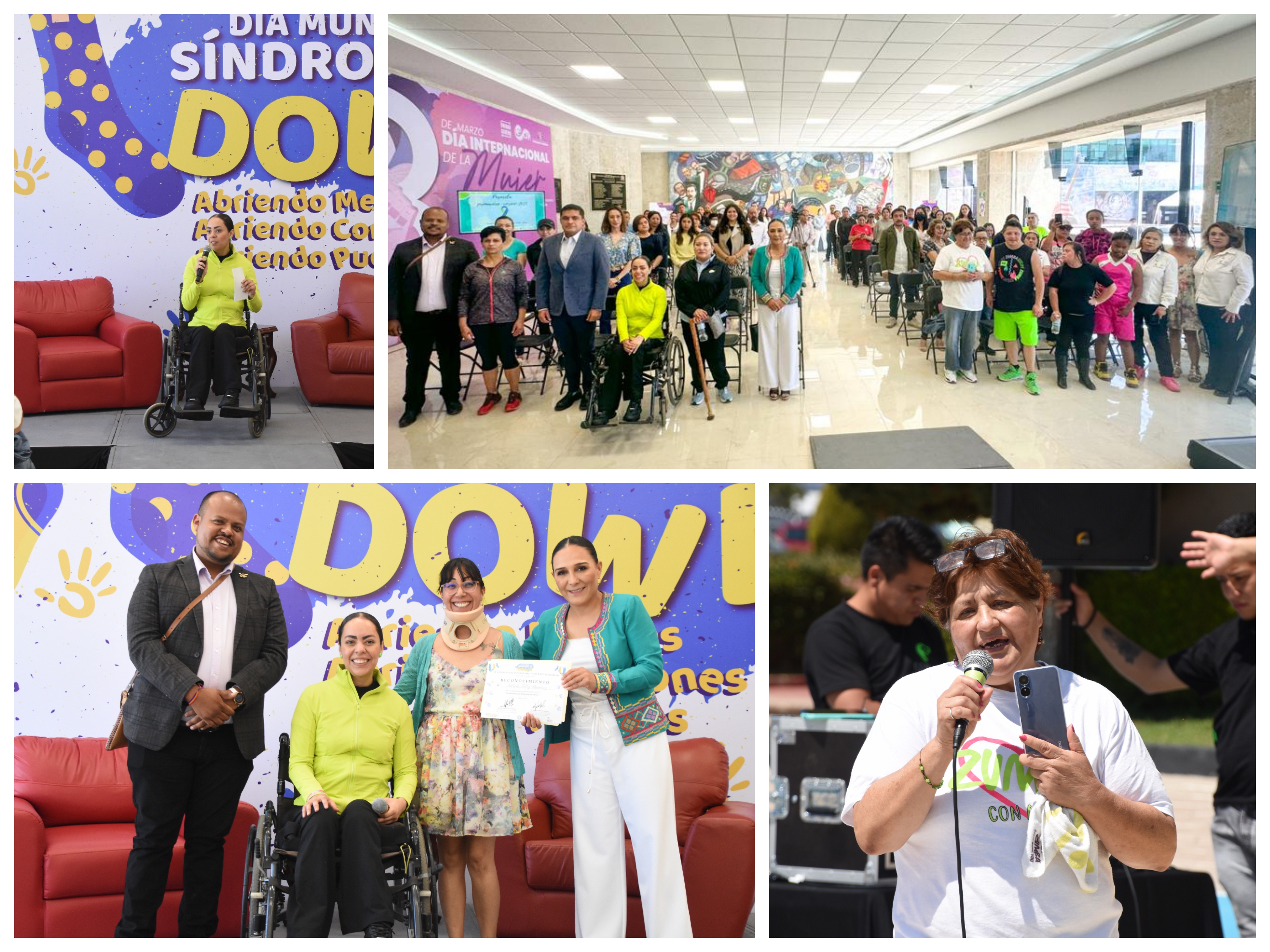 Imagen que muestra diferentes actividades conmemorativas para visibilizar y concientizar el Sindrome de Down